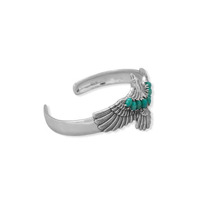 Oxidized Turquoise Eagle Cuff Bracelet