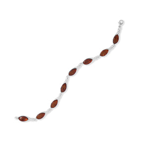 7" Pear Amber Cutout Bracelet