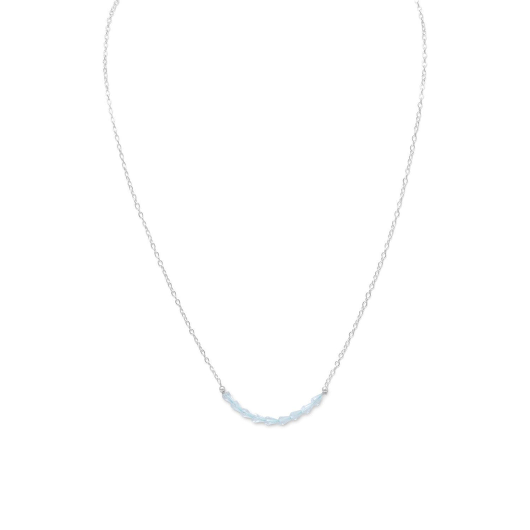 Faceted Blue Topaz Bead Necklace - December Birthstone