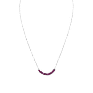Faceted Corundum Bead Necklace - July Birthstone