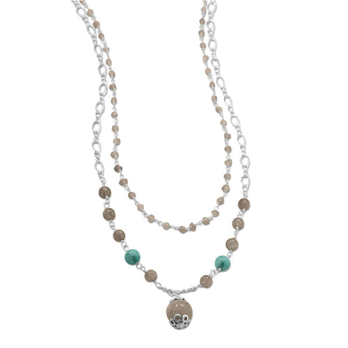 Baila Luna Labradorite Drop Necklace