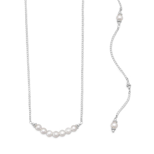 Beautiful Cultured Freshwater Pearl Back Drop Necklace