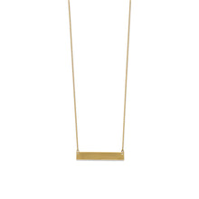 14 Karat Gold Plated Engravable Bar Necklace