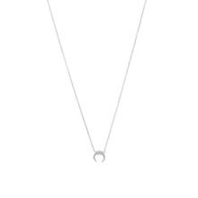Silver Mini Crescent Necklace