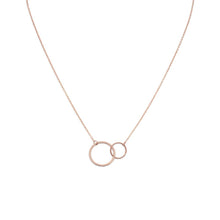 16" + 2" 14 Karat Rose Gold Plated Circle Link Necklace