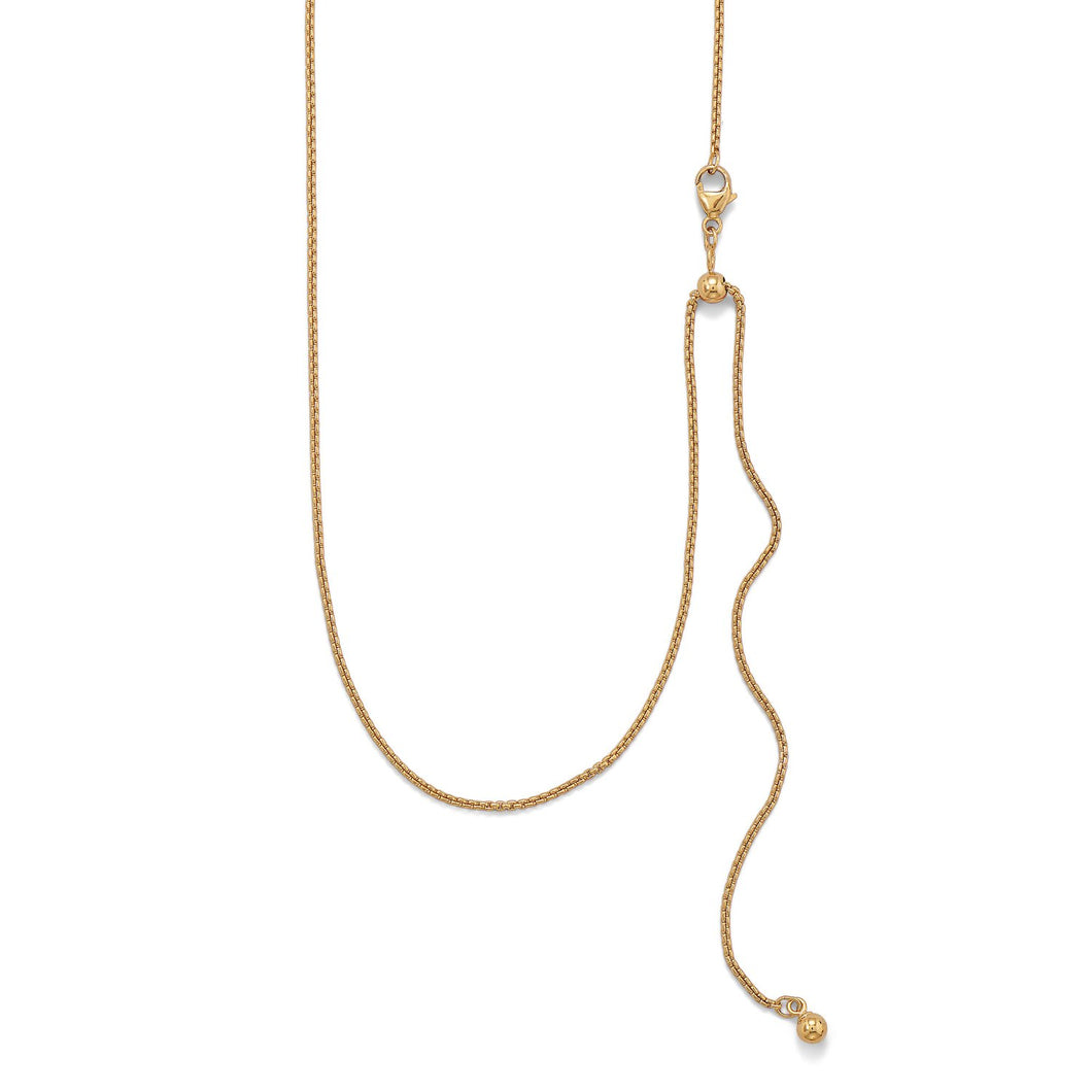 Adjustable Gold Filled Round Box Chain