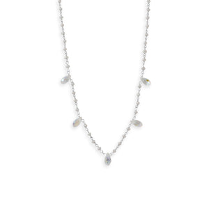 16"+2" Swarovski Crystal and Cultured Freshwater Pearl Necklace