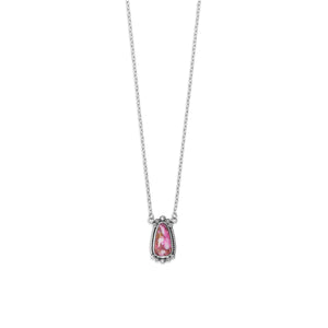 18" + 2" Oxidized Pink Spiny Oyster Necklace