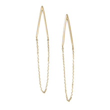 14 Karat Gold Plated Chain Drop Earrings