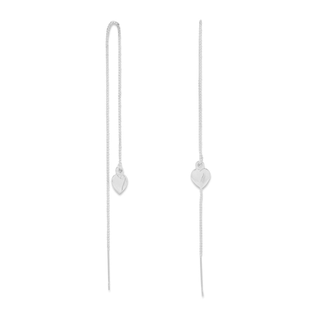 Heart Threader Earrings
