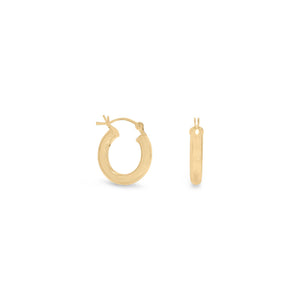 3mm x 15mm Gold Plated Click Hoop