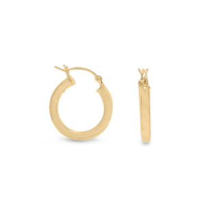 3mm x 22mm Gold Plated Click Hoop