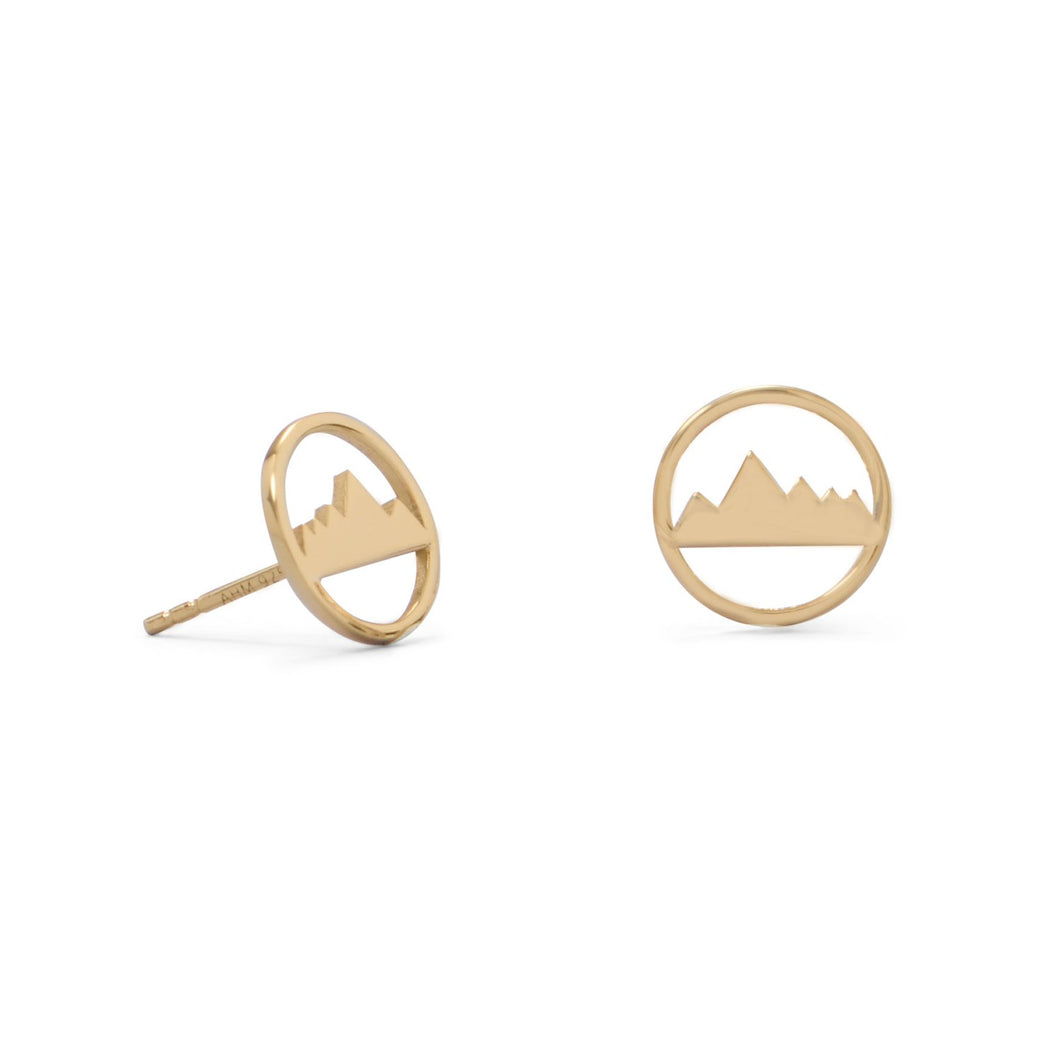Peak of Fashion! Gold Plated Mountain Range Earrings