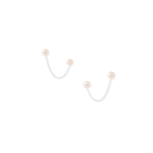 Pearl Double Post Earrings