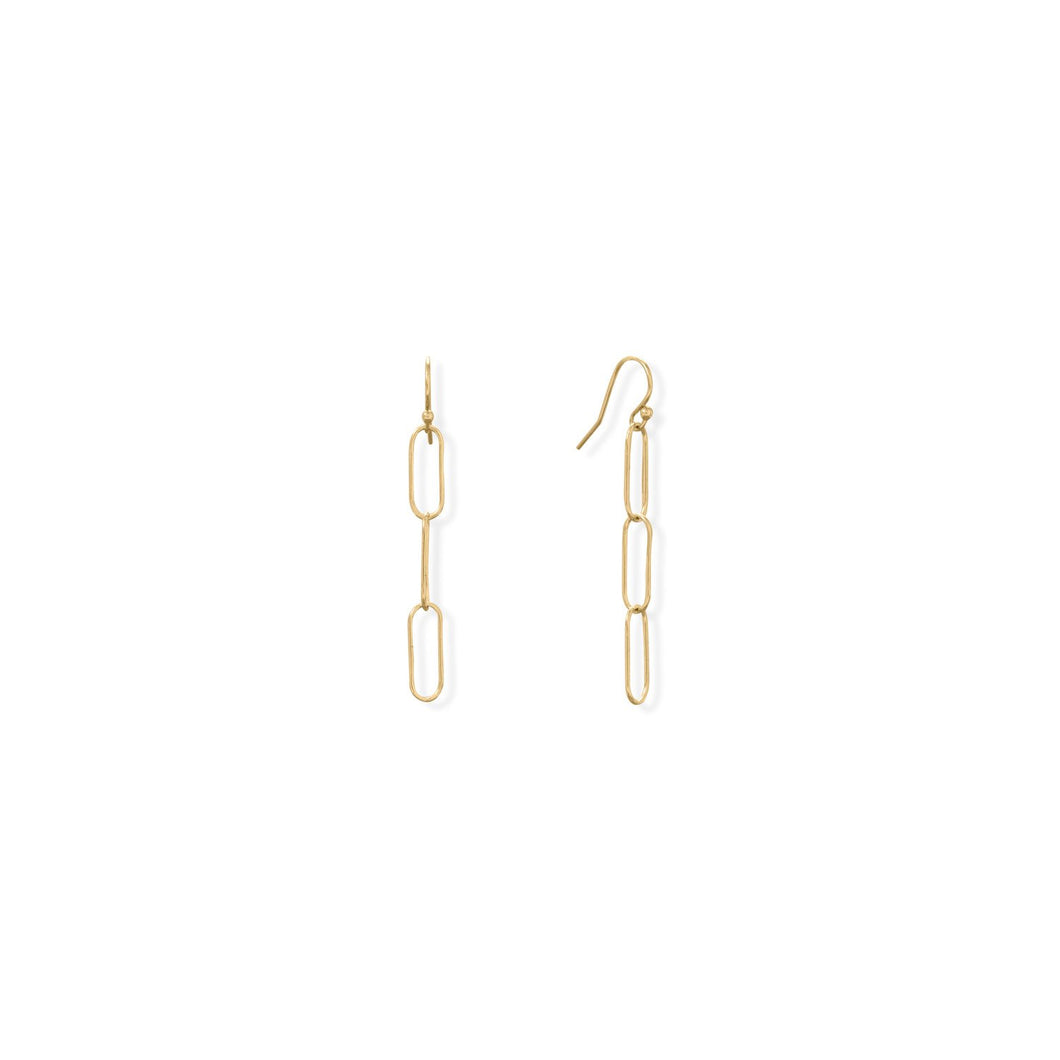 14/20 Gold Filled Paperclip French Wire Earrings