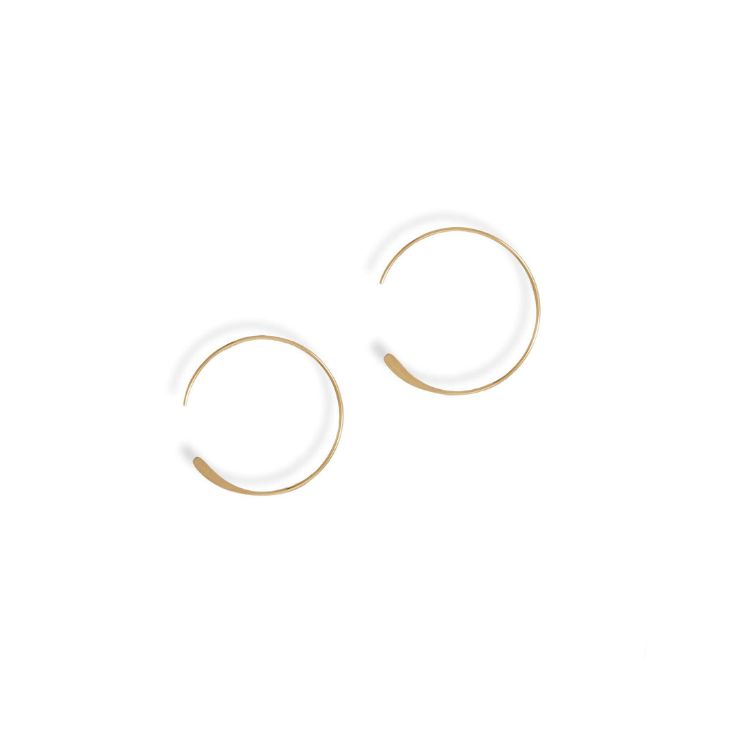14/20 Gold Filled Threader Hoop Earrings
