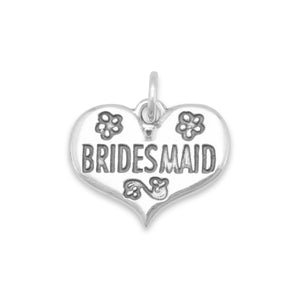 Oxidized Bridesmaid Charm