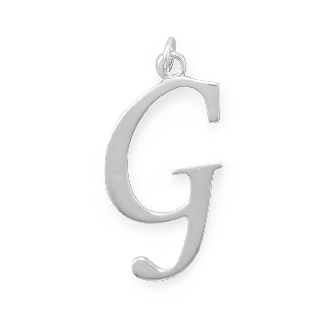 Polished Letter G Initial Pendant