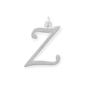Polished Letter Z Initial Pendant