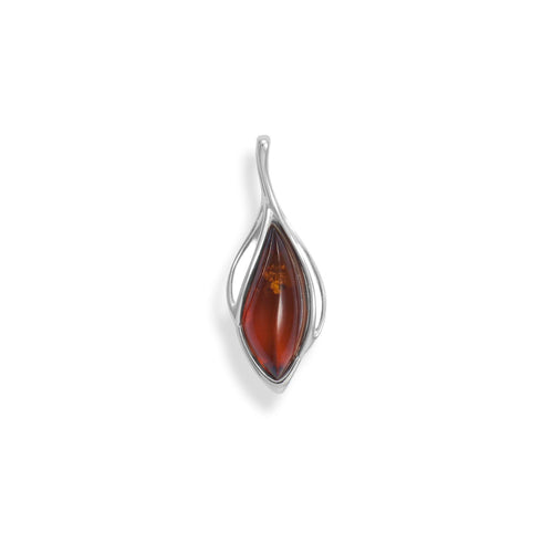 Polished Amber Cutout Slide Pendant