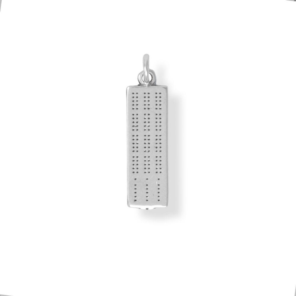 Oxidized Cribbage Board Charm