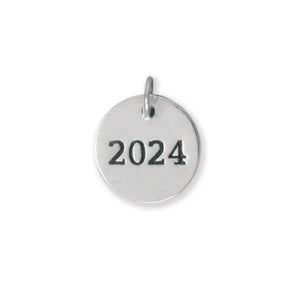 "2024" Round Charm
