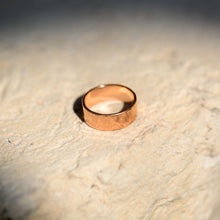8mm Solid Copper Hammered Ring