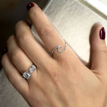 "Wave of Fresh Air" Rhodium Plated Wave Ring