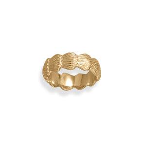 14 Karat Gold Plated Seashell Design Ring