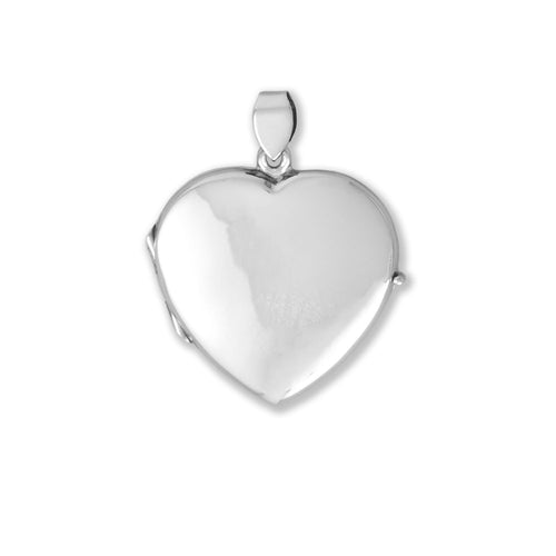 Large Polished Heart Locket