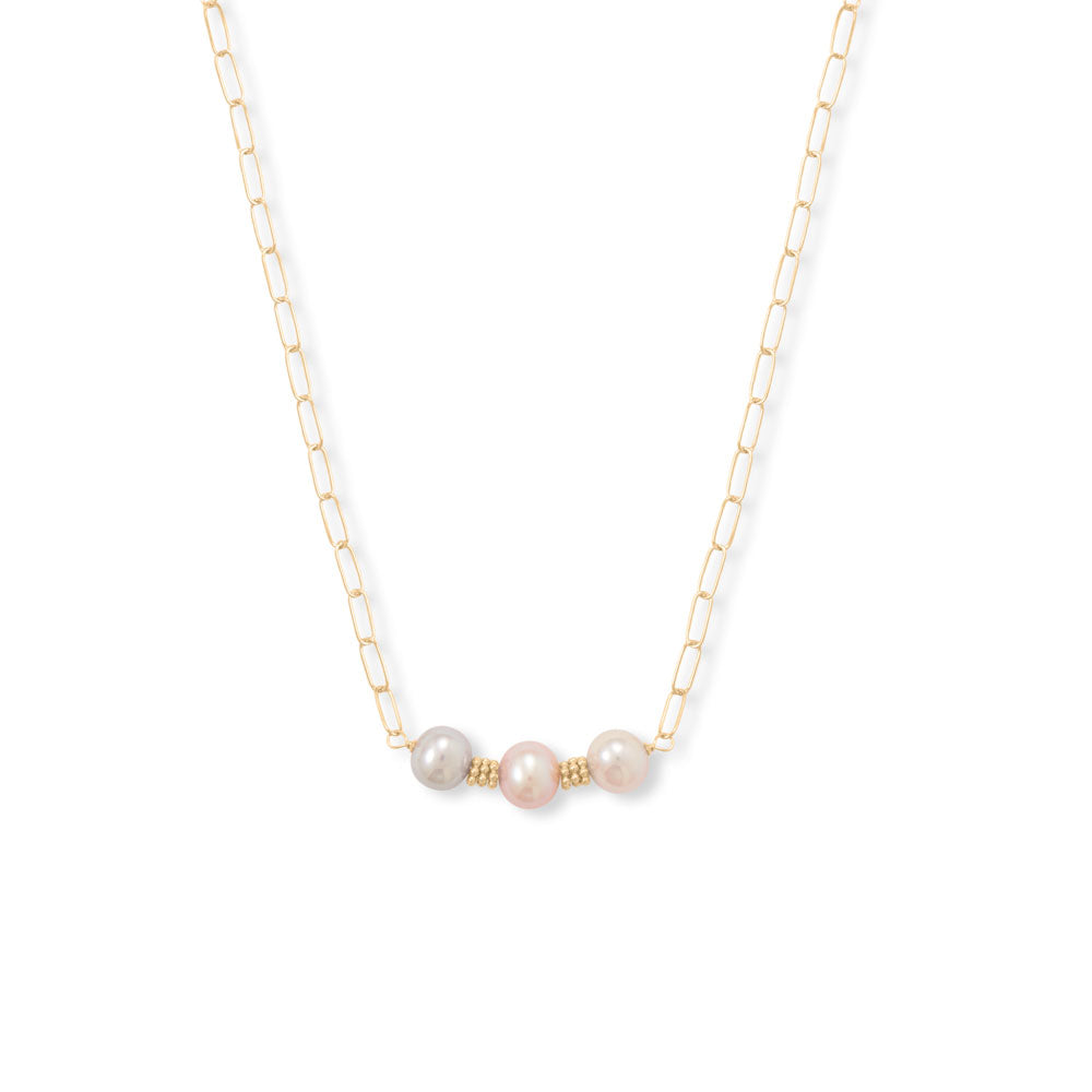 14/20 Gold Filled Cultured Freshwater Potato Pearl Necklace