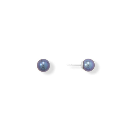 6.5mm Cultured Freshwater Peacock Pearl Stud Earrings