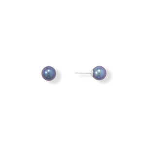 6.5mm Cultured Freshwater Peacock Pearl Stud Earrings