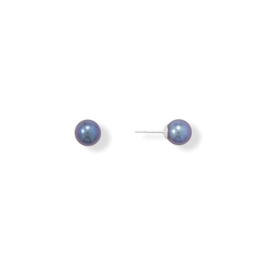 6.5mm Cultured Freshwater Peacock Pearl Stud Earrings