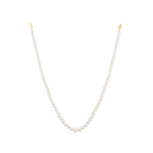 14 Karat Gold Graduated Cultured Freshwater Pearl Necklace