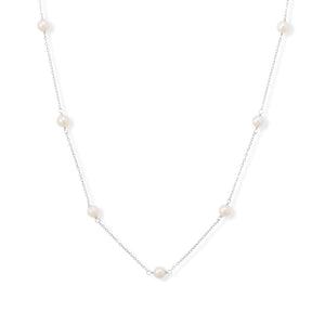 16" + 2" 6mm Cultured AAA Akoya Pearl Necklace