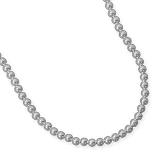 7mm Sterling Silver Bead Strand