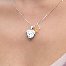 Small Etched Heart Locket