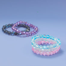 Fun! Orchid Color Stretch Glass Bracelet
